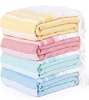 Vista 32 de Toalla de playa turca de secado rápido absorbente de algodón ligera y delgada para baño, piscina, natación, toallas extra grandes de gran