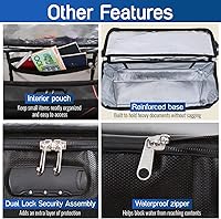 Vista 7 de Bolsa de documentos ignífuga e impermeable con cerradura, aislamiento de 6200℉, diseño patentado de solapa cerrada, caja de almacenamiento