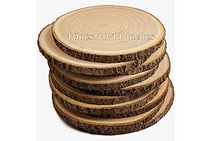 10Pcs Large Rustic Wood Slices for Wedding Centerpieces