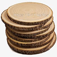 Vista 8 de 2 piezas de rodajas de madera grandes para centros de mesa de 11-12 pulgadas, rodajas redondas de madera para decoración de mesas, círculos