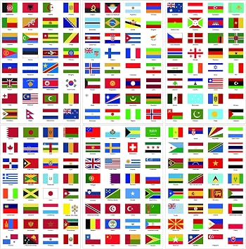 Mooliwe 960 Piece Country Flag Stickers Mini Flag Stickers