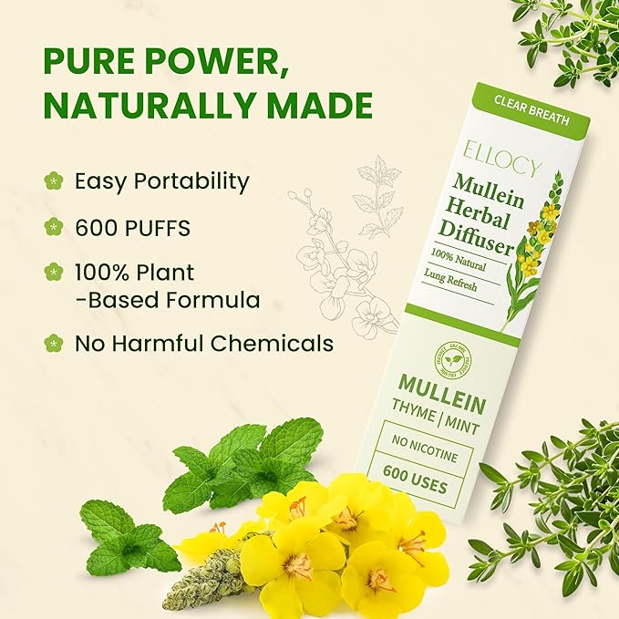 Pluma difusora herbal de gordolobo sabor menta 1 unidad miniatura 2