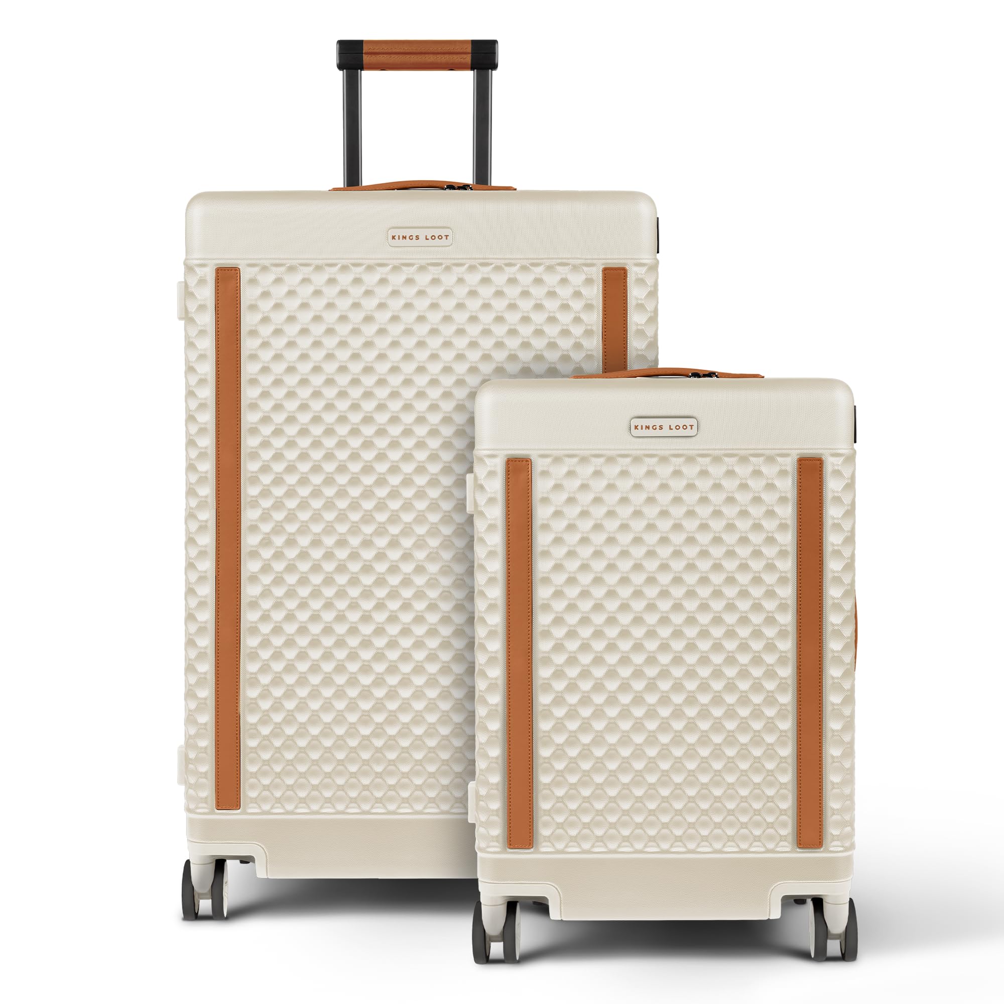 Kings Loot 2-Piece Hardshell Luggage Set | Carry-On Plus & Checked Suitcase | Aerospace Grade Polycarbonate | 360° Silent Spinner Wheels with Steel