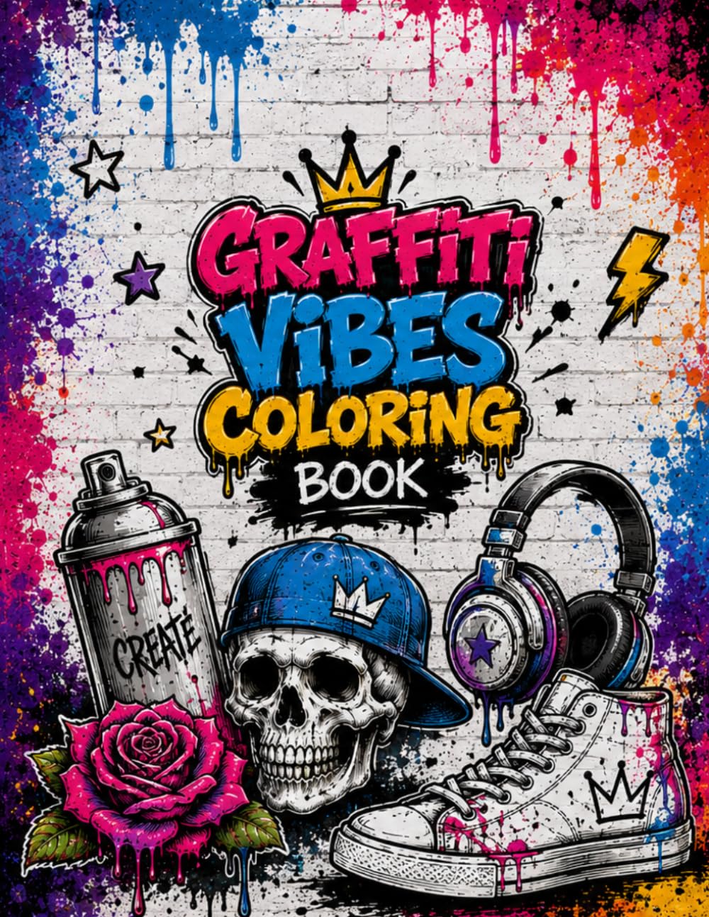 Graffiti Vibes: Coloring book for adults