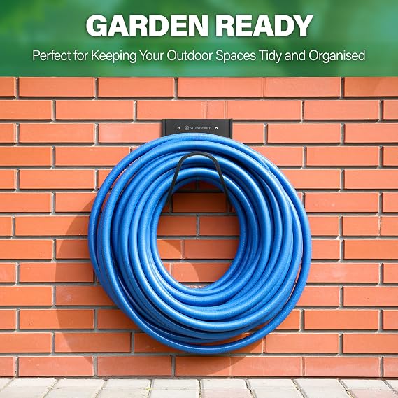 Wall Mounted Garden Hose Holder – Heavy Duty Metal Hose Hanger