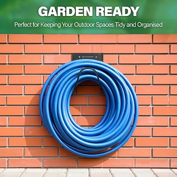 Wall Mounted Garden Hose Holder – Heavy Duty Metal Hose Hanger