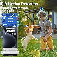 Vista 2 de Timbre de puerta 2K Timbre inalámbrico de video con timbre de timbre, sin tarifas mensuales, detección PIR, audio de 2 vías, cambiador de voz, IP65