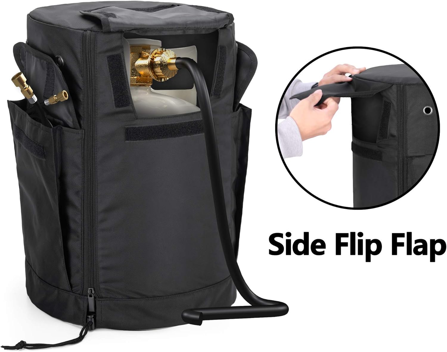 samdew 20lb Propane Tank Cover and Portable Heater Carry Bag, Black, Bag Only