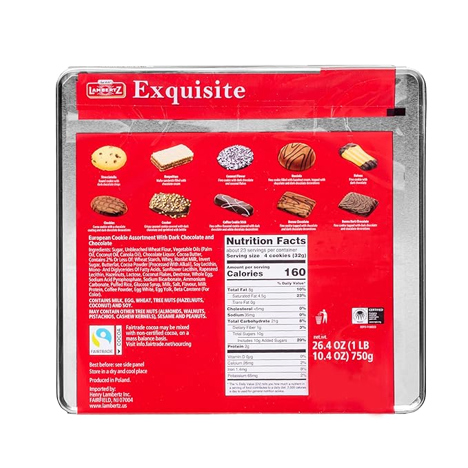Lambertz Lata de Galletas Europeas 92 Galletas 26.4 oz miniatura 6
