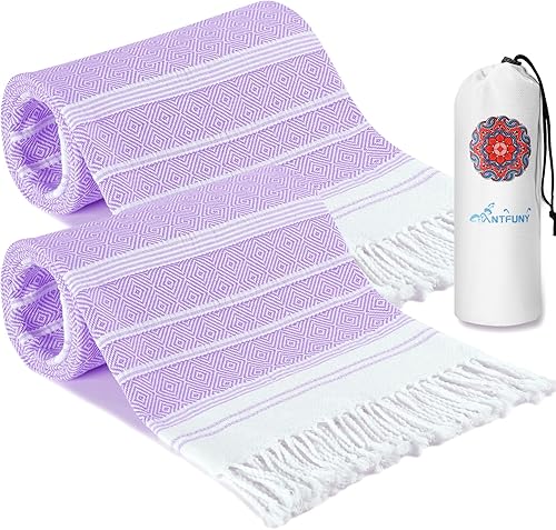 Vista 25 de 4 paquetes de toallas de playa turcas, esenciales para las vacaciones, juego de toallas de baño, piscina, natación, extragrandes, XL, grandes