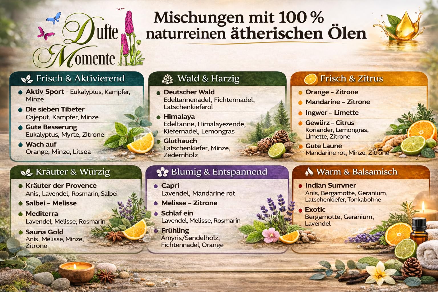 Ätherische Ölmischung Mandarine-Zitrone 500 ml – naturrein – für Saunaaufguss, Diffusor & Duftlampe
