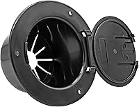 Vista 8 de Escotilla de cable eléctrico redonda de 5 pulgadas para cables de 30 y 50 amperios para RV (Negro)