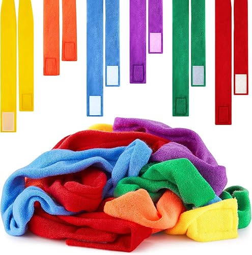 Henoyso 12 collares masticables para niños sensoriales de tela de toalla suave, collar masticable de tela, collares sensoriales para masticar,