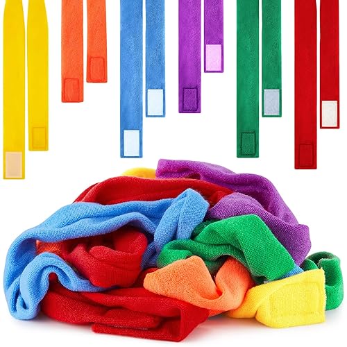 Henoyso 12 collares masticables para niños sensoriales de tela de toalla suave, collar masticable de tela, collares sensoriales para masticar,