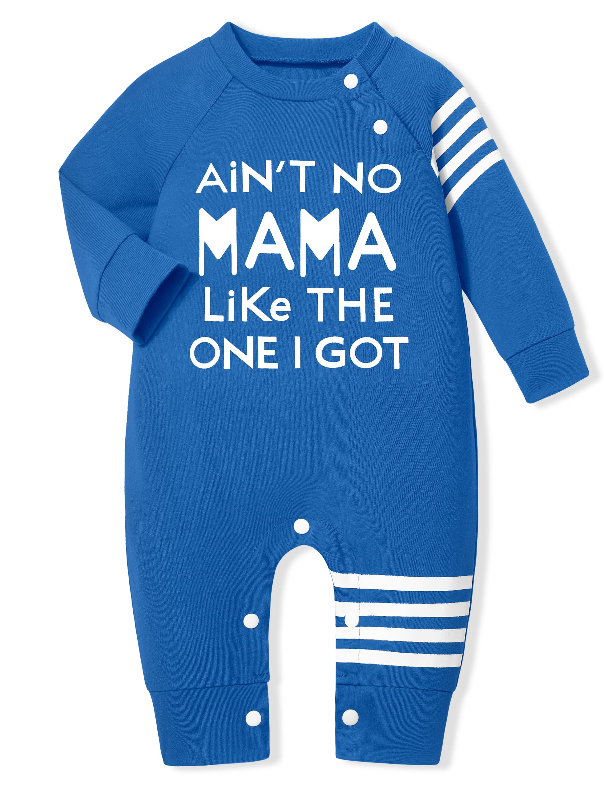 Baby Boy Clothes Infant Mamas Print Romper Stripe Sleeve Outfits Fall Winter Baby Clothing Jumpsuit