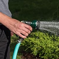 Vista 7 de AUTOMAN - Boquilla de metal para manguera de jardín, con 7 patrones de riego ajustables, es antideslizante, para regar plantas, césped y jardín