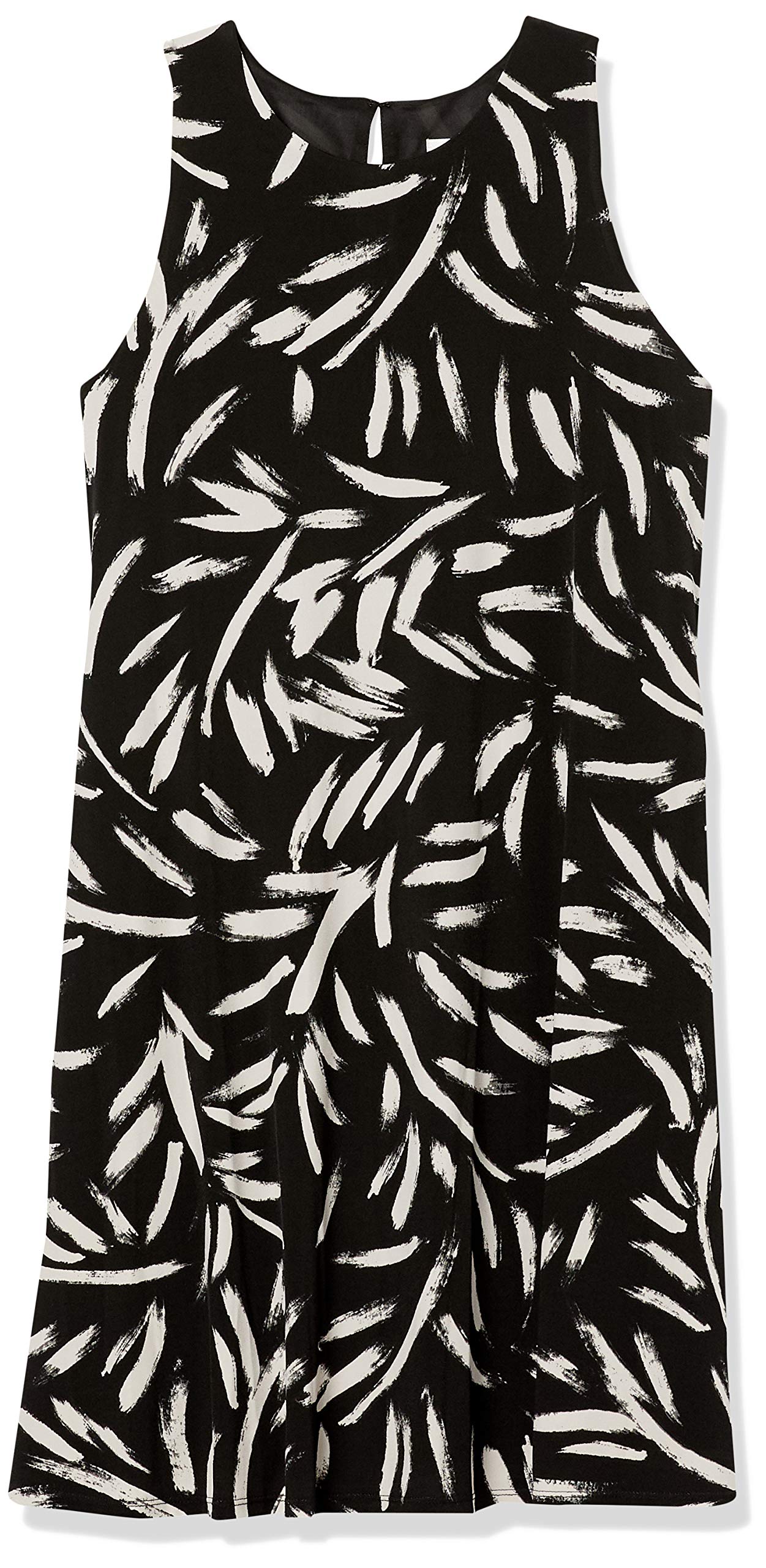 Women's Sleeveless Brush Strokes Printed Knit Dress