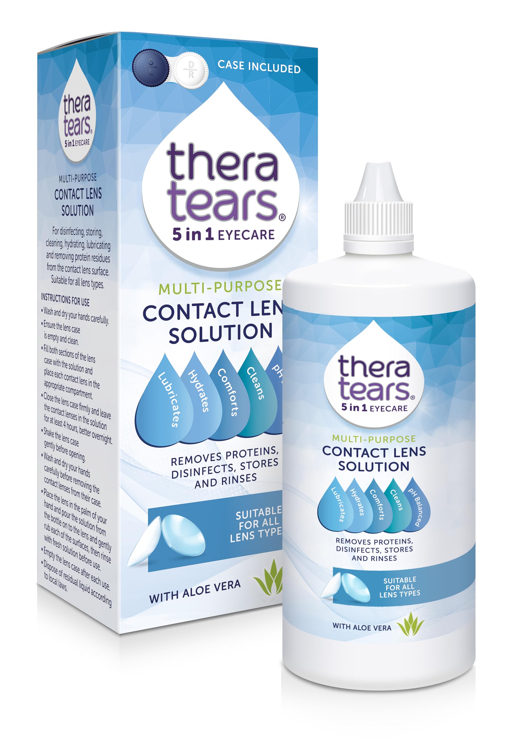 Theratears 5 In 1 Contact Lens Solution 360Ml