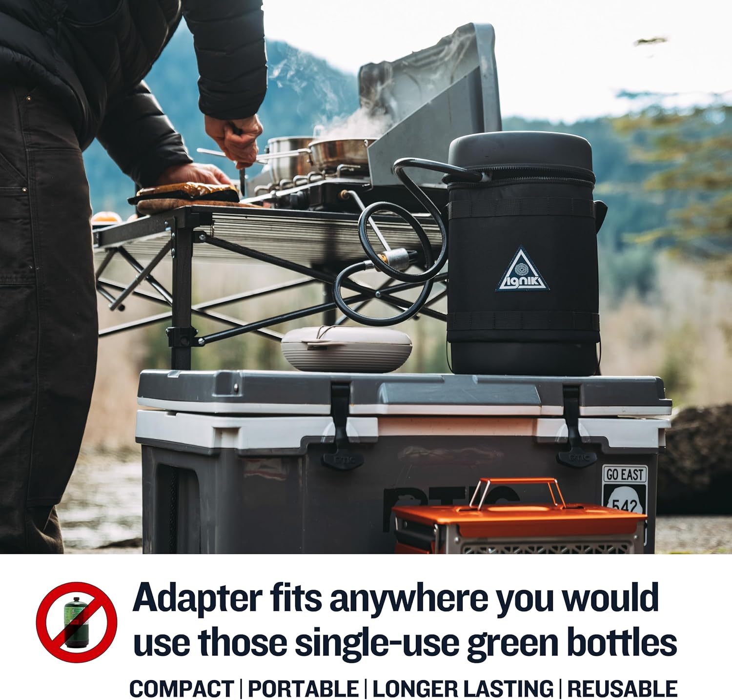 Ignik Firecan Elite + Gas Growler Deluxe 5lb