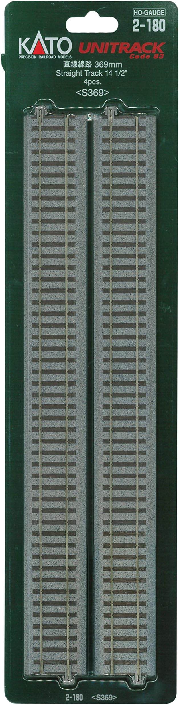 USA Inc. HO 369mm 14-1/2 Straight 4 KAT2180 HO Track
