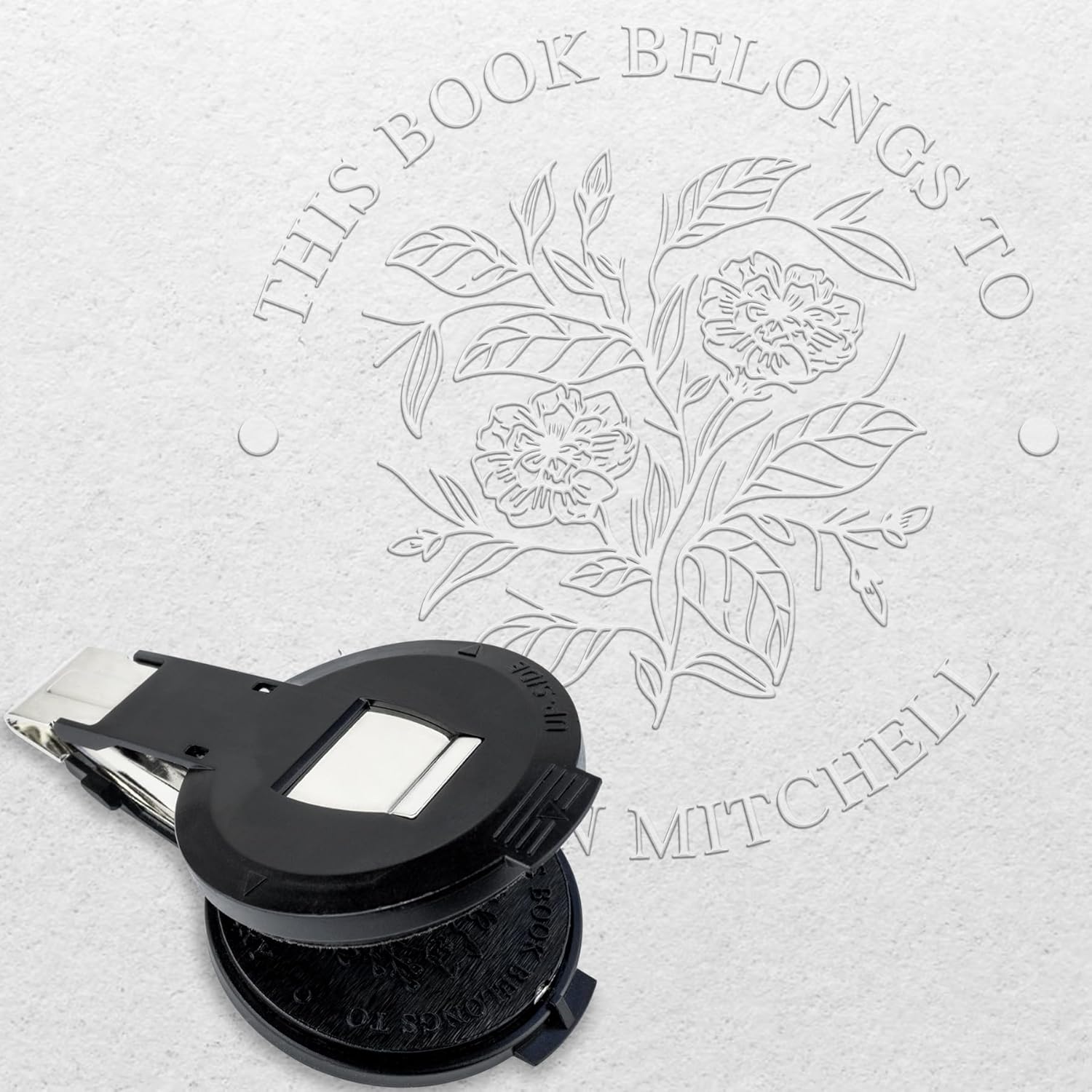 Custom Library Embosser (Insert Only) - Style 074 - Great for Customizing Books, Ex Libris, Personalized Journals and More.