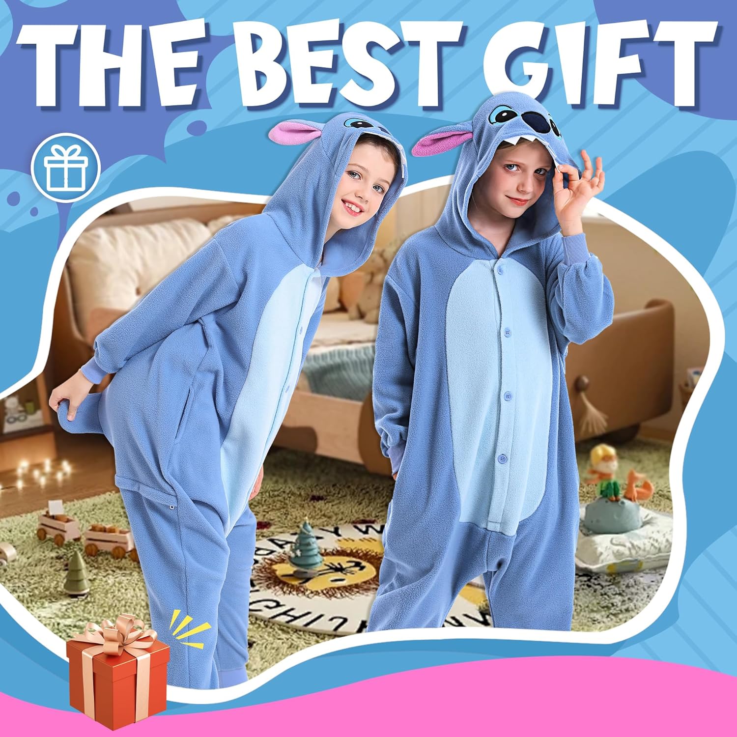 CANASOUR Animal Onesie Kids Halloween Costumes Anime Cosplay Green Animal One Piece Pajamas Unisex 4-12 Years - Image 3