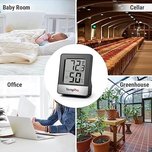 Miniatura 8 de ThermoPro TP49 - Termómetro higrómetro digital para interiores, medidor de humedad, termómetro de habitación con monitor de temperatura y humedad