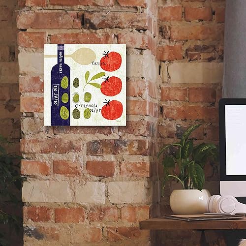 Miniatura 5 de Epic Graffiti "Italiano Olives" por Sue Schlabach, lienzo de arte de pared Giclée, 12 x 12 pulgadas