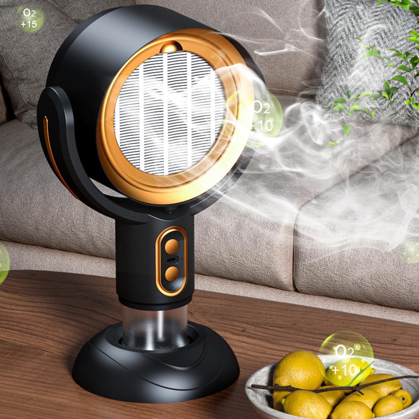 Campana Extractora Portátil para Cocina - Ventilación Recargable 3000 mAh, Campanas de Cocina con Rotación de 360 Grados, Extractor de Aire Portátil para Cocinar y Uso en Escritorio