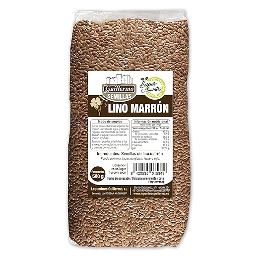 Semillas de Lino Marrón Guillermo paquete 500 g.