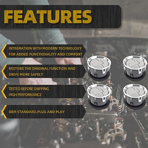 Miniatura 9 de Dasbecan 4 piezas de ventilación de aire acondicionado para salpicadero de aire acondicionado compatibles con Ford F150 2009-2014 Reemplazan #