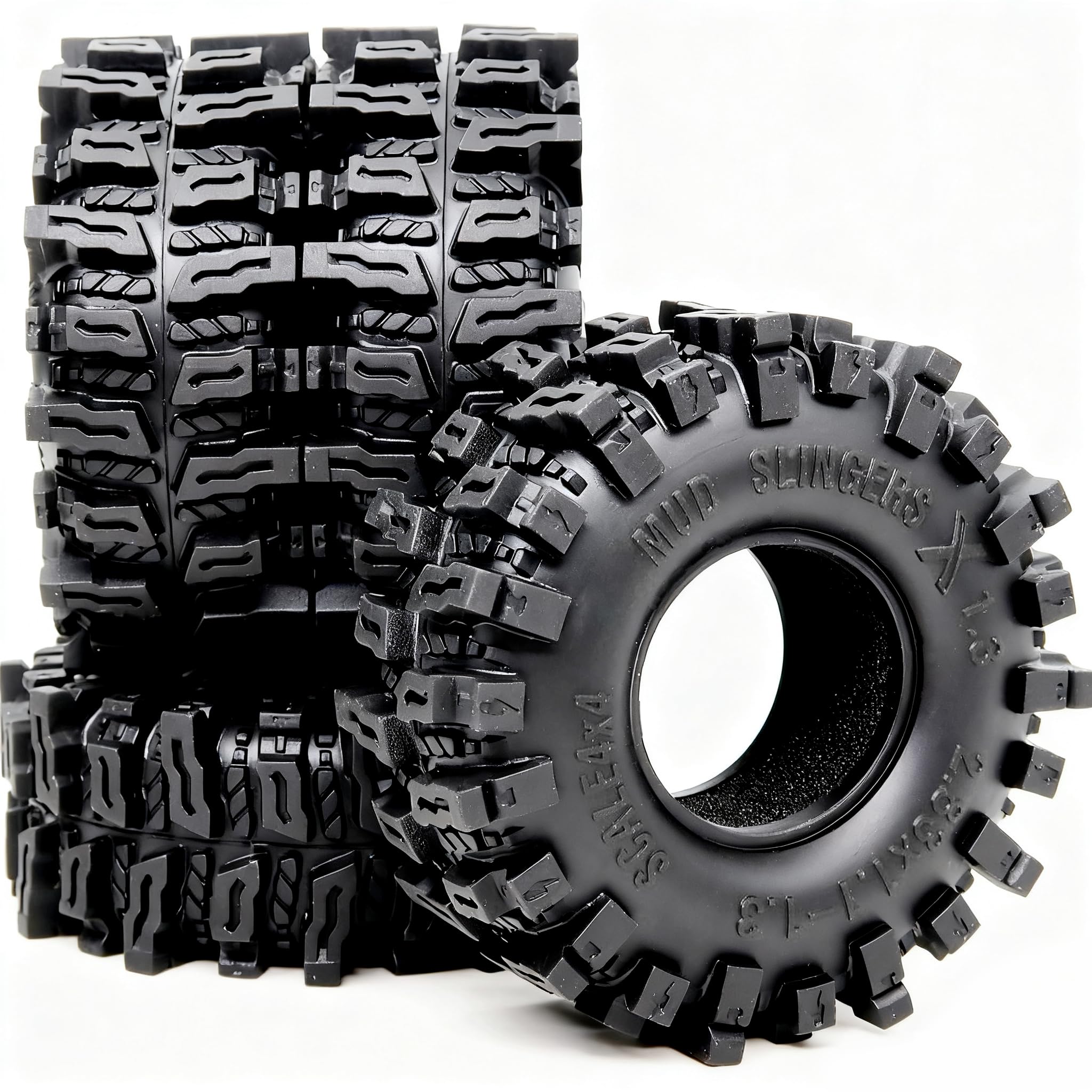 Amazon.com: HOBBYSOUL RC 1.3 tires 72mm * 28mm Mud Slingers X