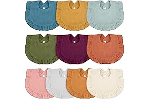 10 Pieces of Super Soft and Absorbent Newborn Drool Bibs