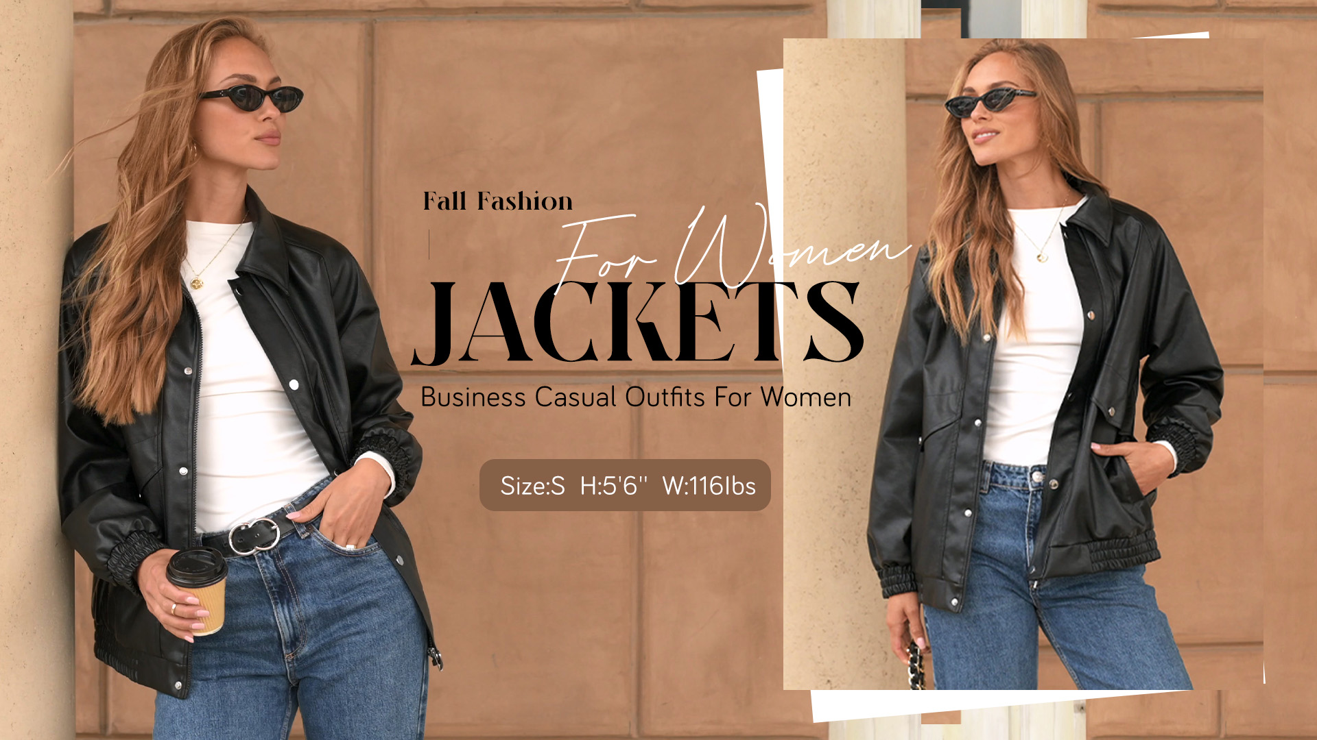 XIEERDUO Black Leather Jacket Womens Fall Fashion 2025 Winter