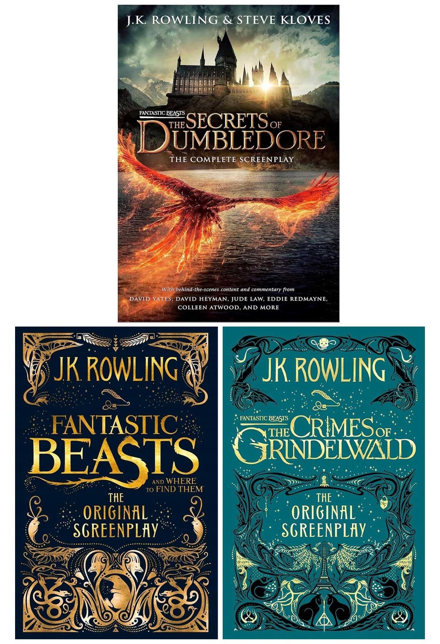 Fantastic Beasts Scripts by JK Rowling 3 Books Collection Set (The