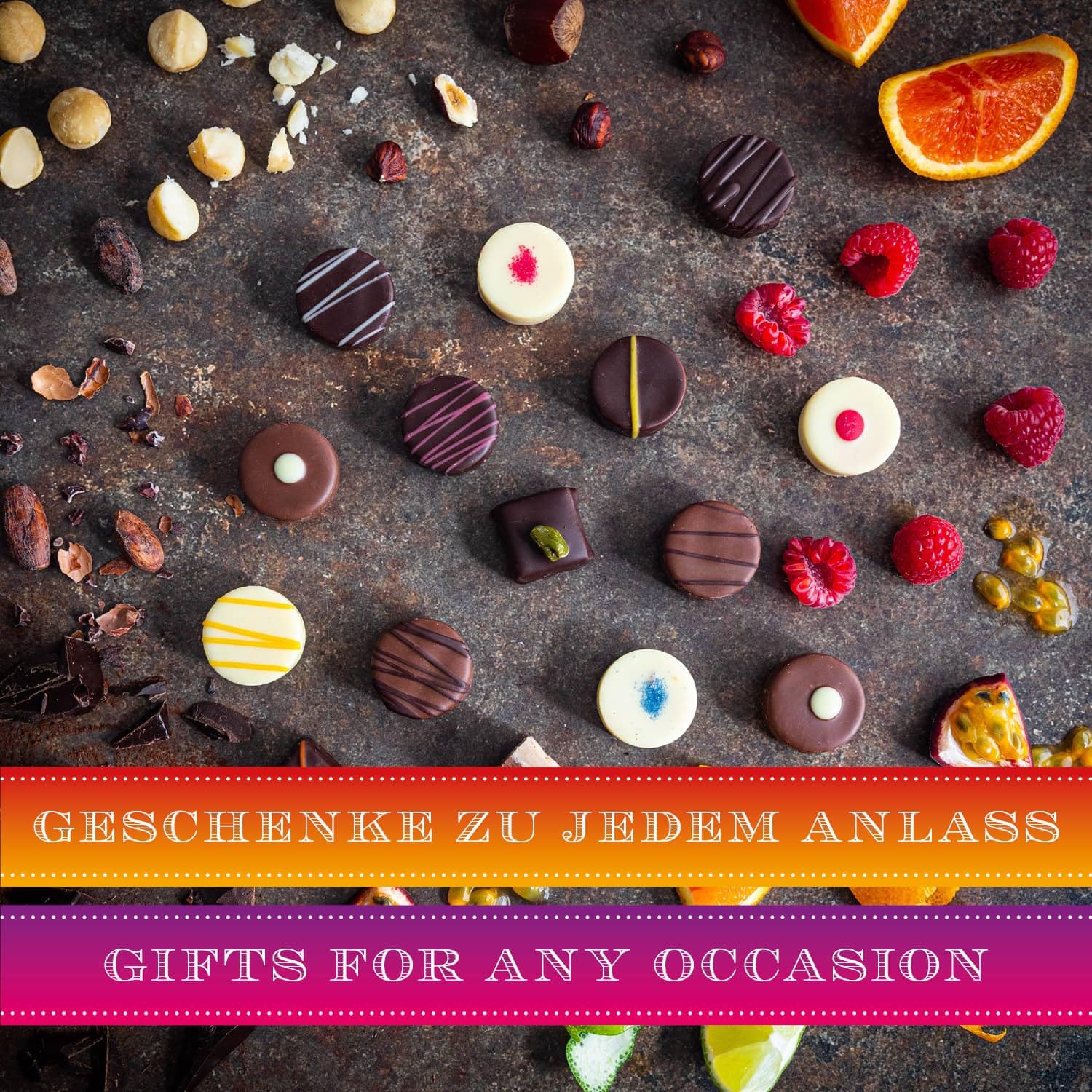 Hallingers Genuss Manufaktur Pralinen Oster-Geschenk - ohne Alkohol, handmade aus Confiserie-Edelkakao in wertiger XL-Geschenkbox ""Frohes Osterfest"", Ostern Körbchen für Frauen Männer