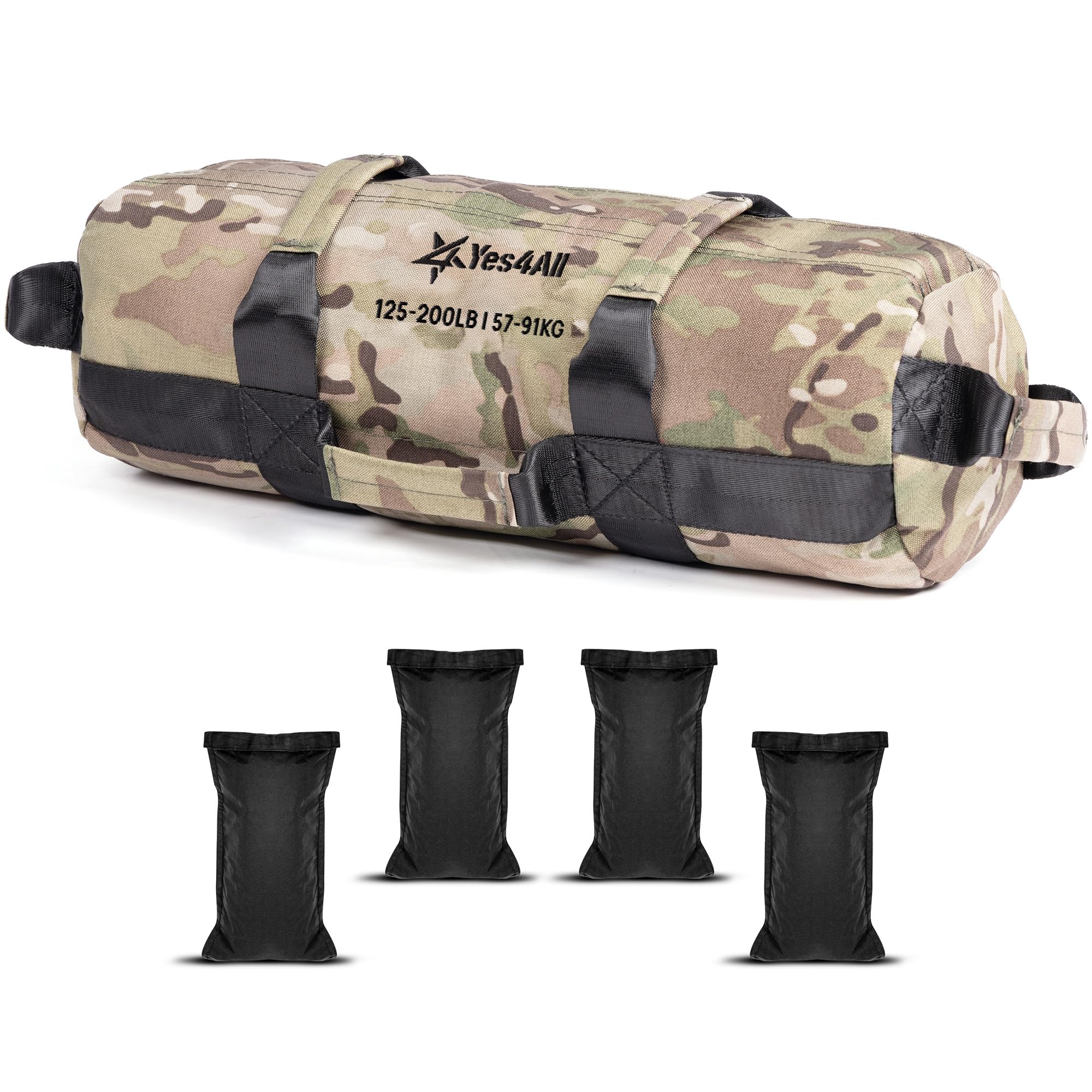 Yes4All 20kg/30kg/50kg/80kg Weight Bag - Sandbags Gym - Core Training Power Bag for Crossfit/Running/Workout/PowerLiffting - Sold UNFILLED