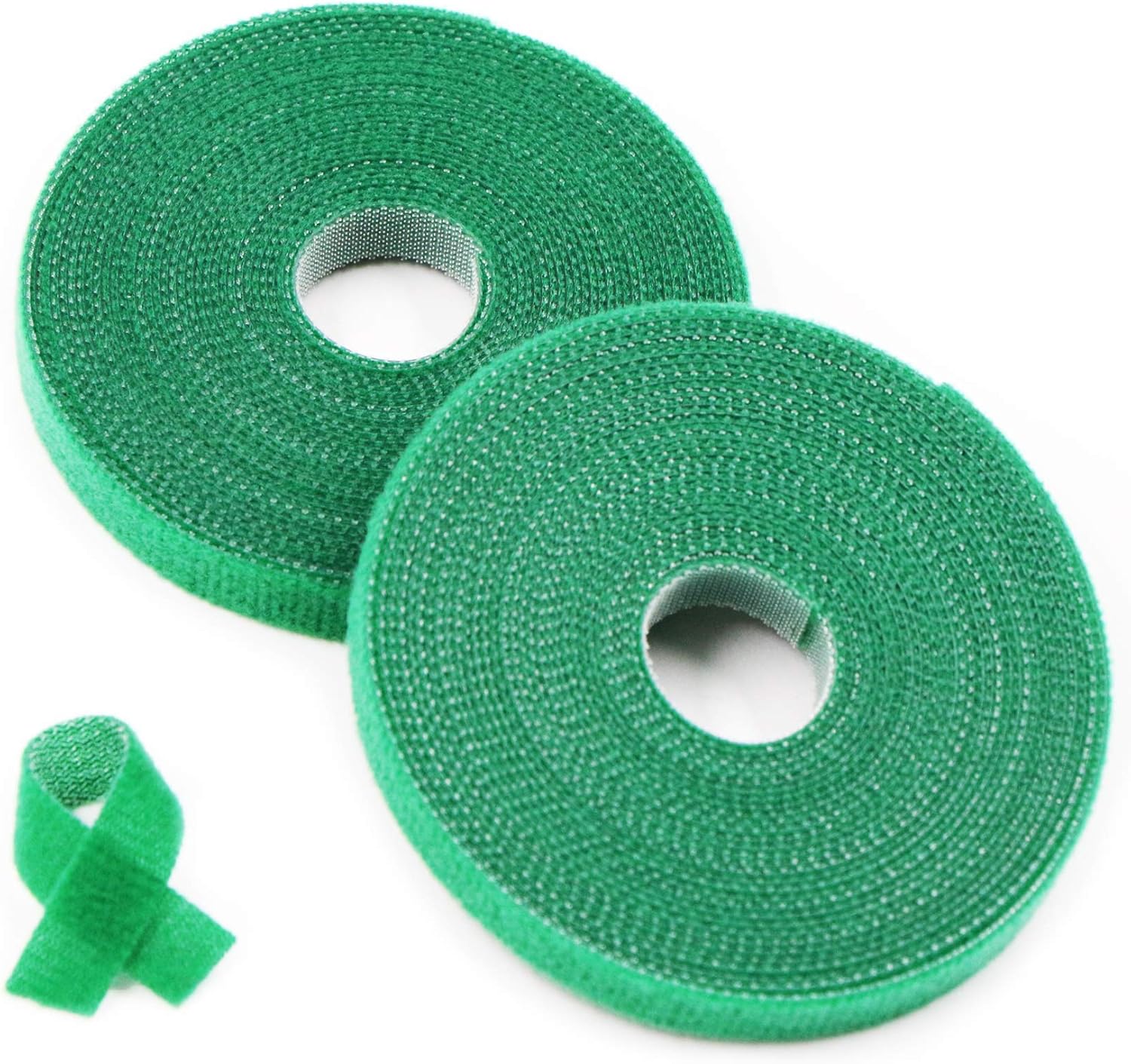 mimzemamz Cintas de Cierre de Reutilizables para jardín, hogar, Oficina,Bridas para Cables Organizador de Cables Bridas Reutilizables Tiras de Cinta de sujeción, Apretar Cables(Verde)