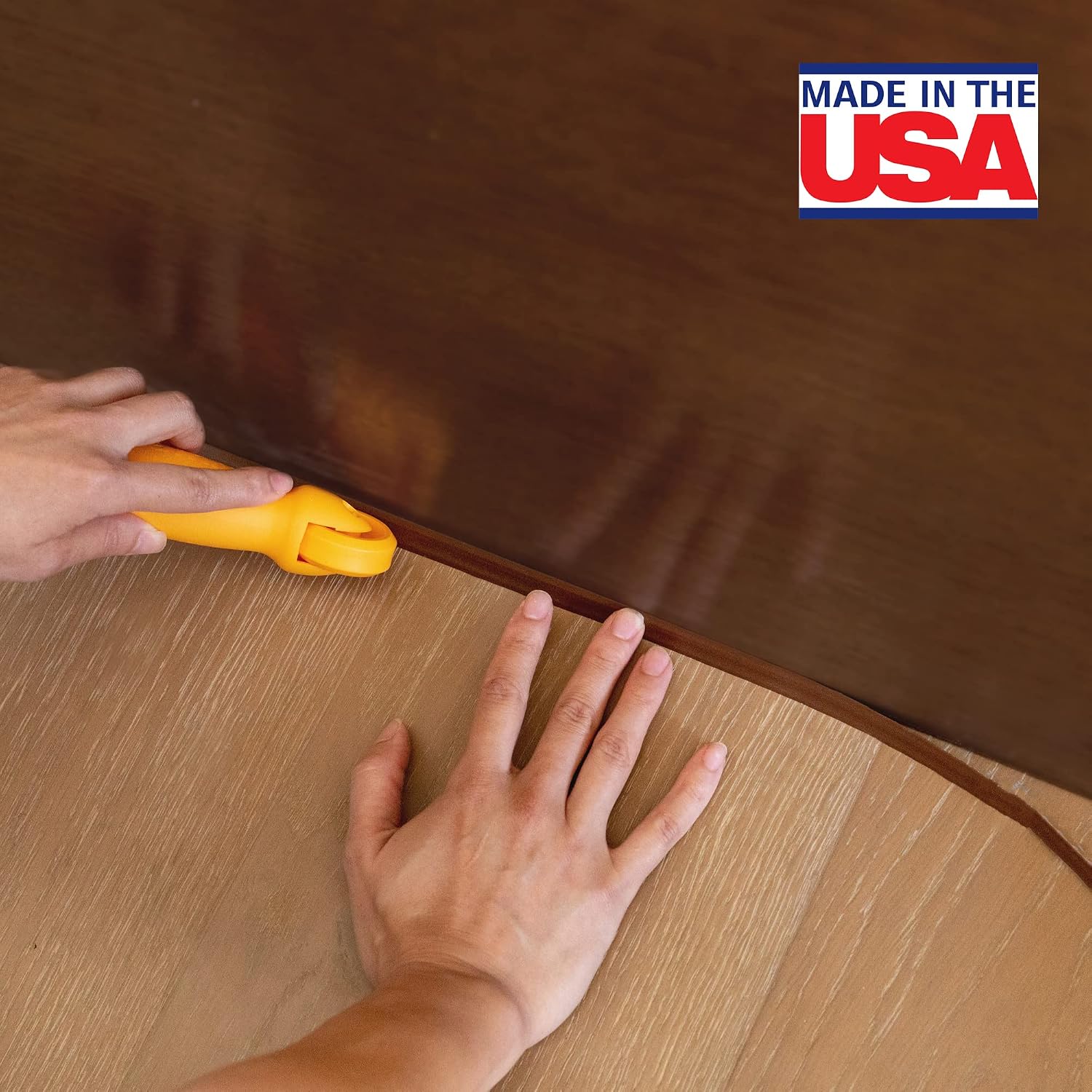 InstaTrim Flexible, Self-Adhesive Caulk Complete Kit, 3/4” x 10’, Brown | Flexible Water Resistant Peel & Stick Caulk Strip for Bathroom, Bathtub, Kitchen, Floors & Walls, DIY Easy Installation