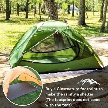 Clostnature 1/1.5/2/3/4/6 Person Lightweight Backpacking Tent, Camping Tent