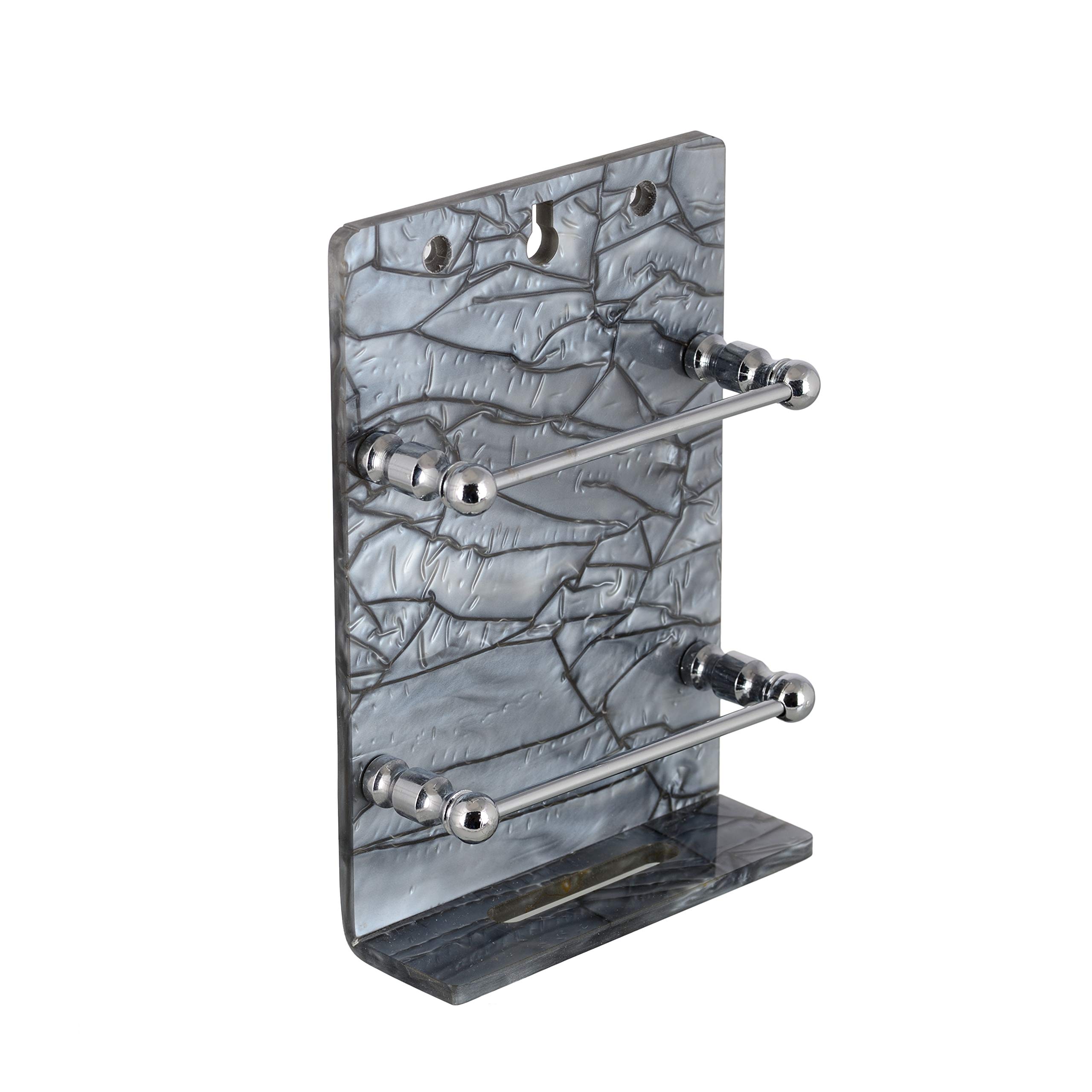 FRICOSTAMobile Holder,Mobile Stand for Wall (SIZE-4X6 INCH) Acrylic Wall Mount Stand Compatible with All Phones. (Black)