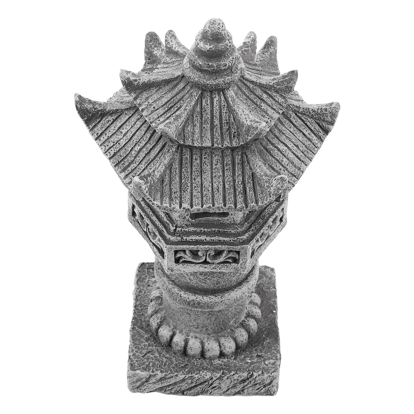 GLEAVI Estatua de Pagoda de Jardín de Resina Resistente al Clima Diseño Elegante para Césped y Patio, Linterna Zen Japonesa para Decoración Exterior