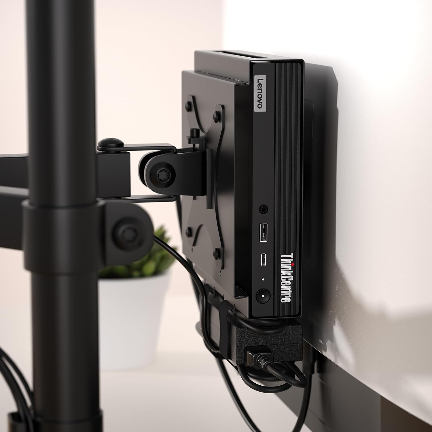 HumanCentric VESA Mount Compatible with Lenovo Thinkcentre Tiny M90q Gen 2, M80q Gen3, M90q Gen3, M70q Gen 2, Thinkstation P3 Tiny, M60e, M75q Gen2, M70q, Mount Behind Monitor