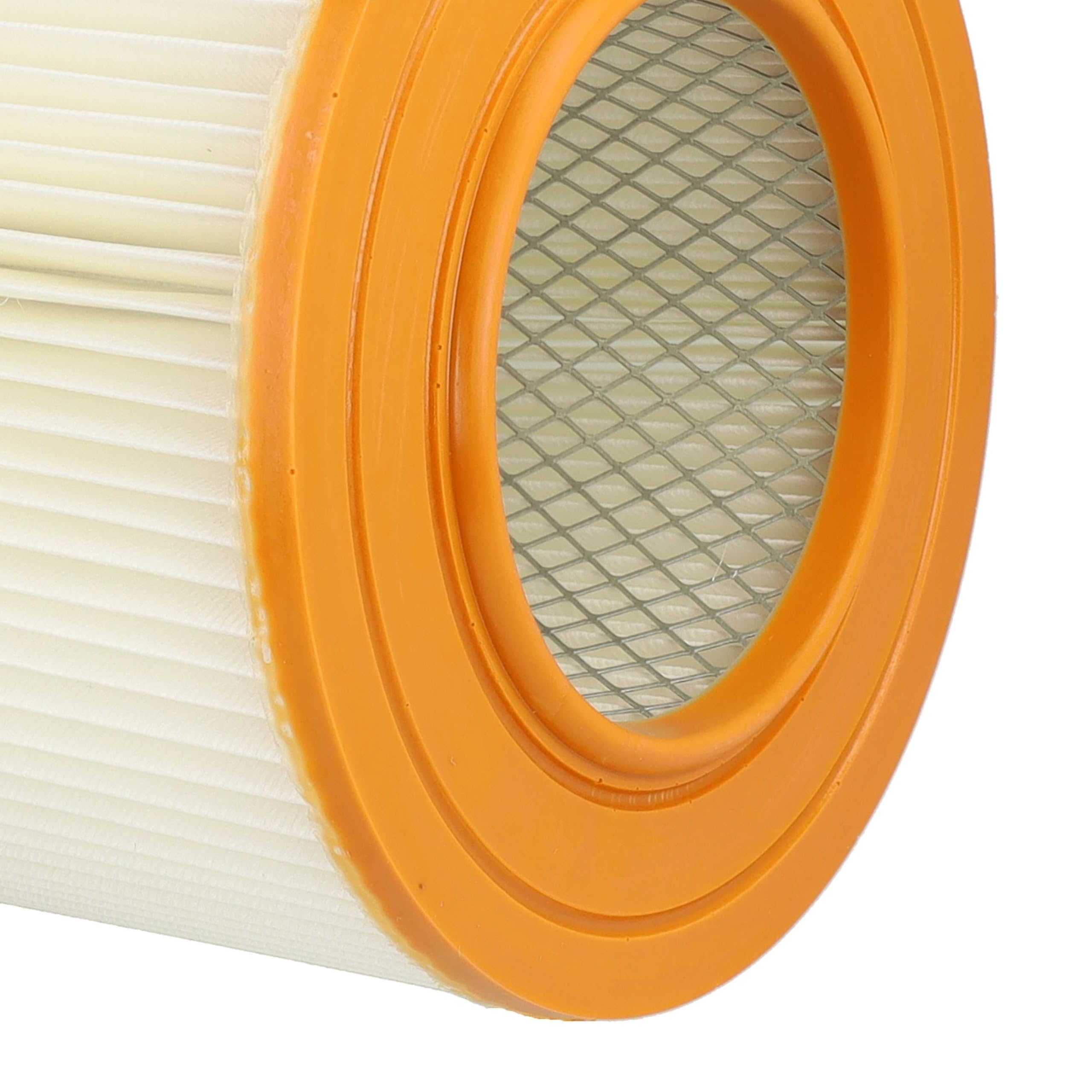 vhbw 2x Faltenfilter kompatibel mit Allaway A40, A50, A Serie (nach BJ 1991), A30, AW1700, A60 Staubsauger - Patronenfilter Orange Weiß