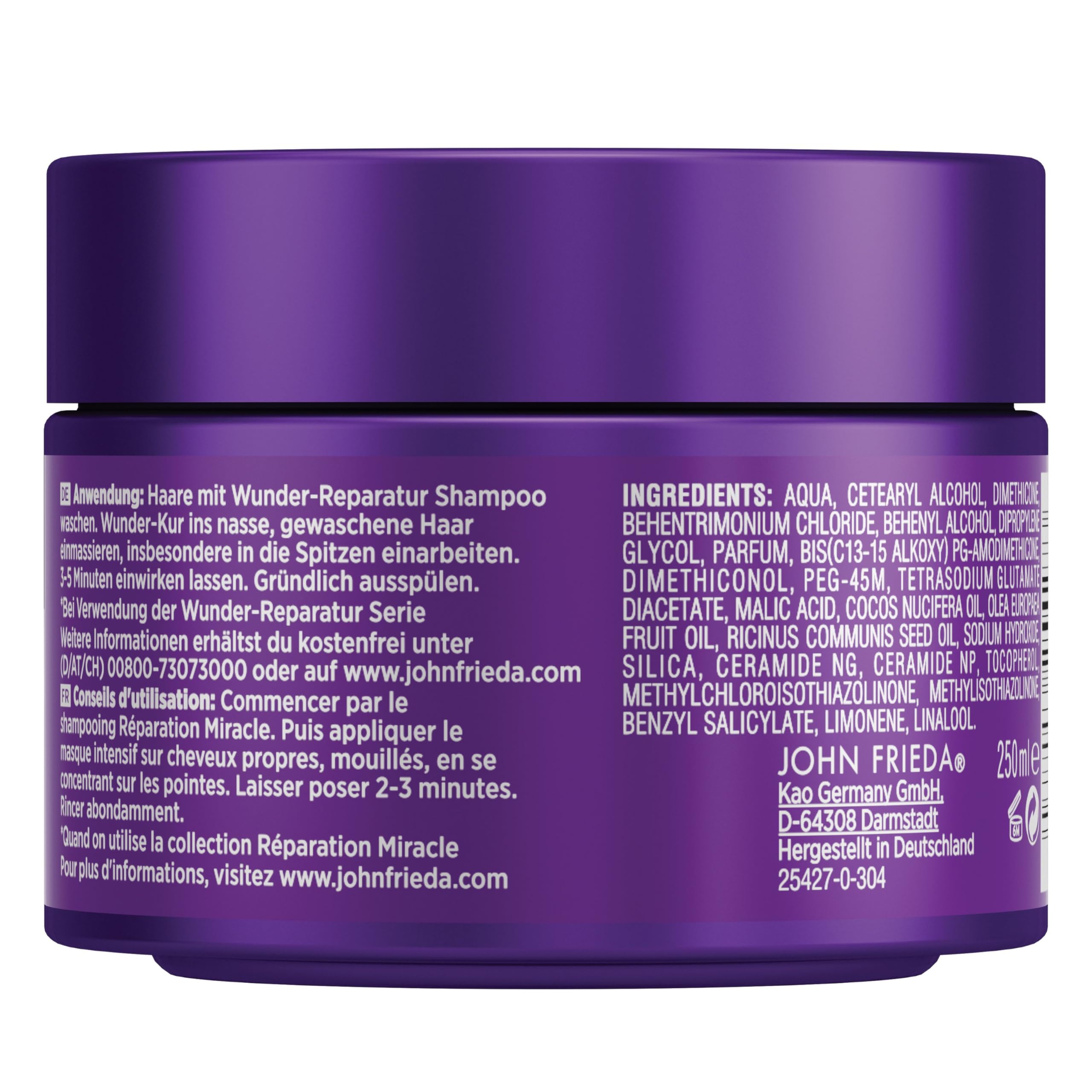 John Frieda Frizz Ease Wunder-Kur Kuracja do Włosów, 250 ml