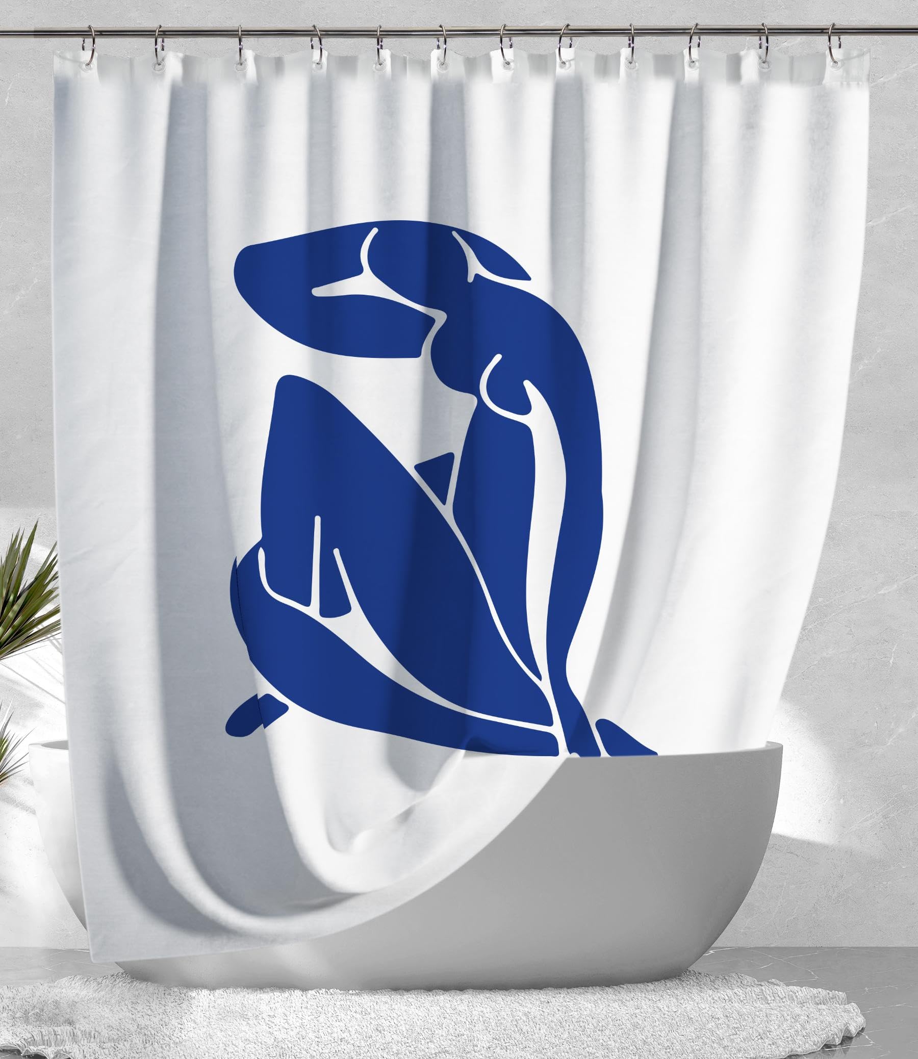 Spirella Duschvorhang, Polyester, Thalia, 180 x 200 cm, Königsblau