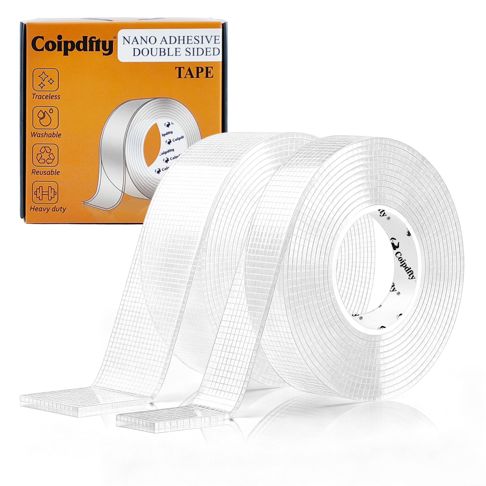 Heavy Duty Double Sided Tape - No Damage, Reusable! -12