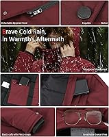 Vista 5 de Chaqueta térmica de grafeno para mujer con batería 16000mAh 7.4V impermeable y resistente al viento