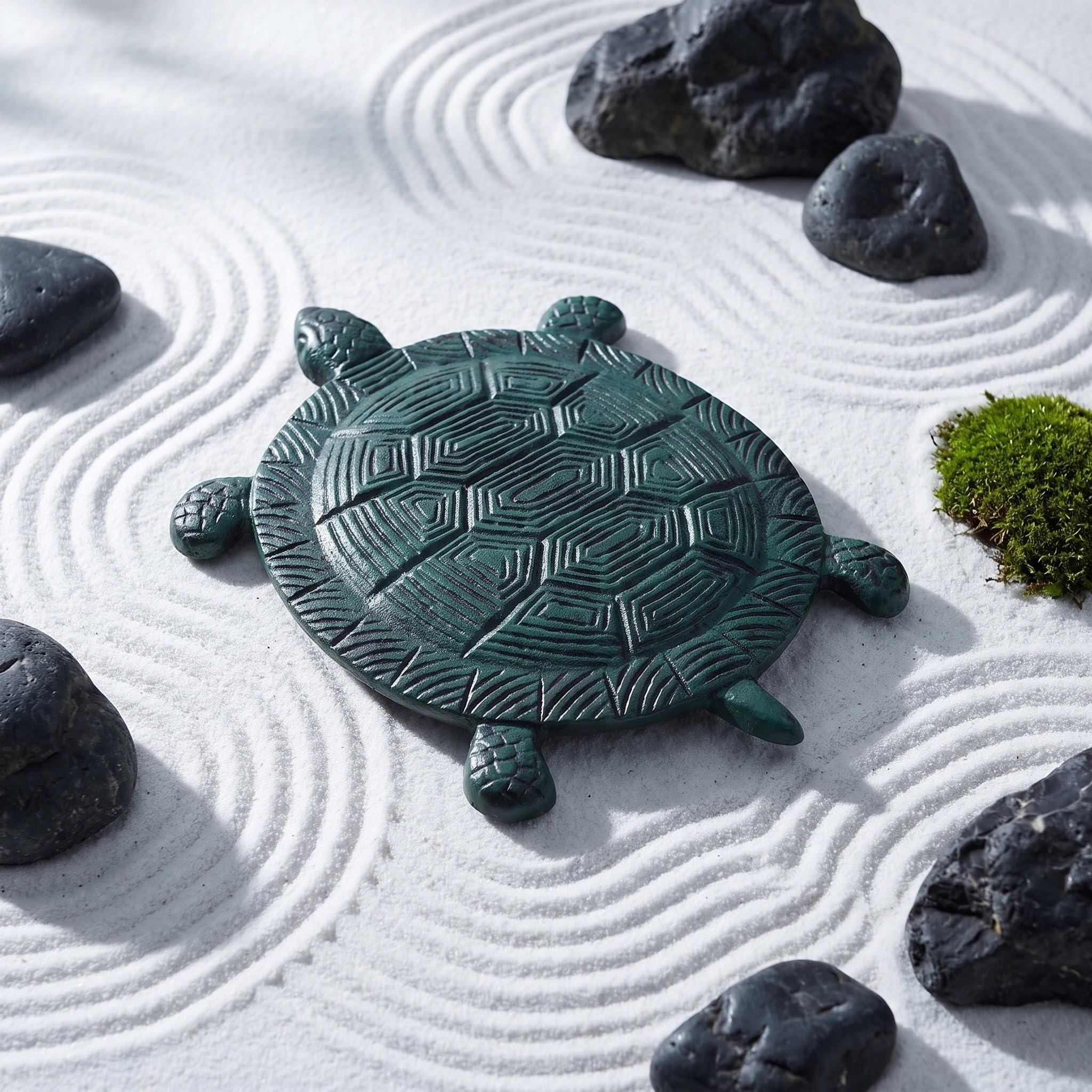 Hemobllo Gusseiserne Schildkröten Trittstein Gartenfigur für Wege und