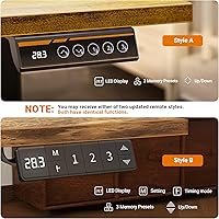 Vista 7 de Claiks - Escritorio eléctrico de pie, escritorio de altura ajustable para trabajar sentado o de pie, escritorio de oficina en casa con tablero